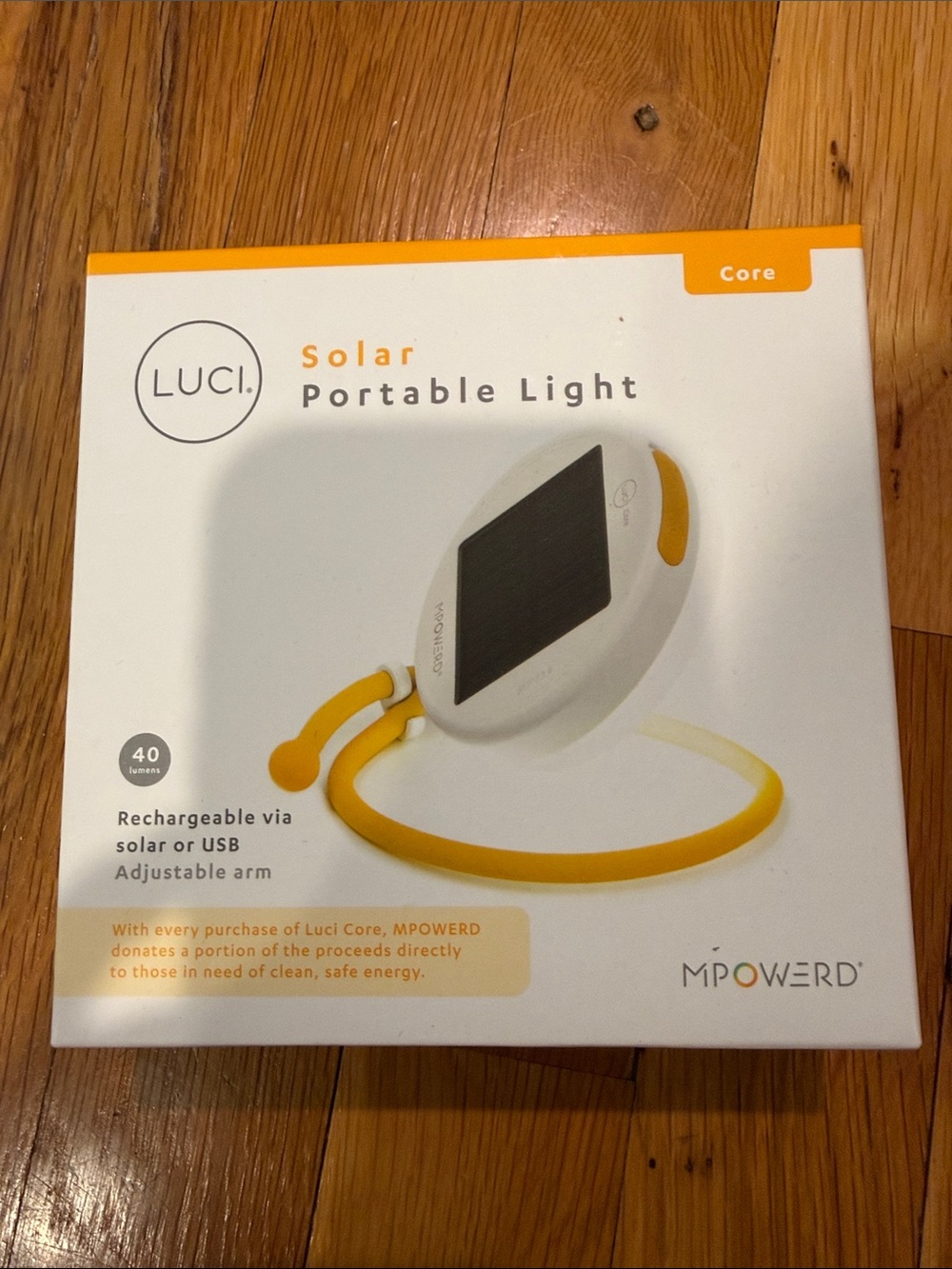 LUCI Core Solar Portable Rechargeable Light - Yellow